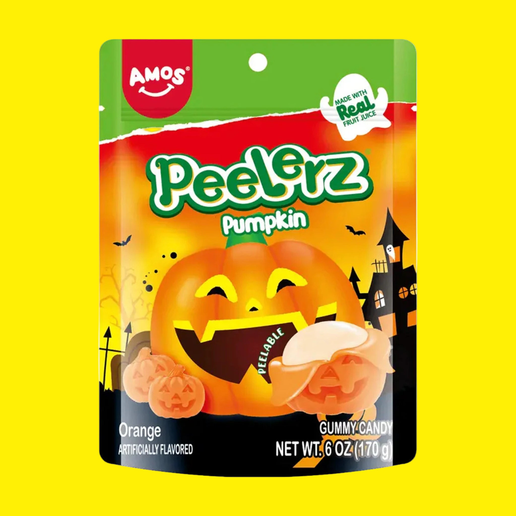 Halloween Peelerz Gummy Pumpkin Candy 6oz