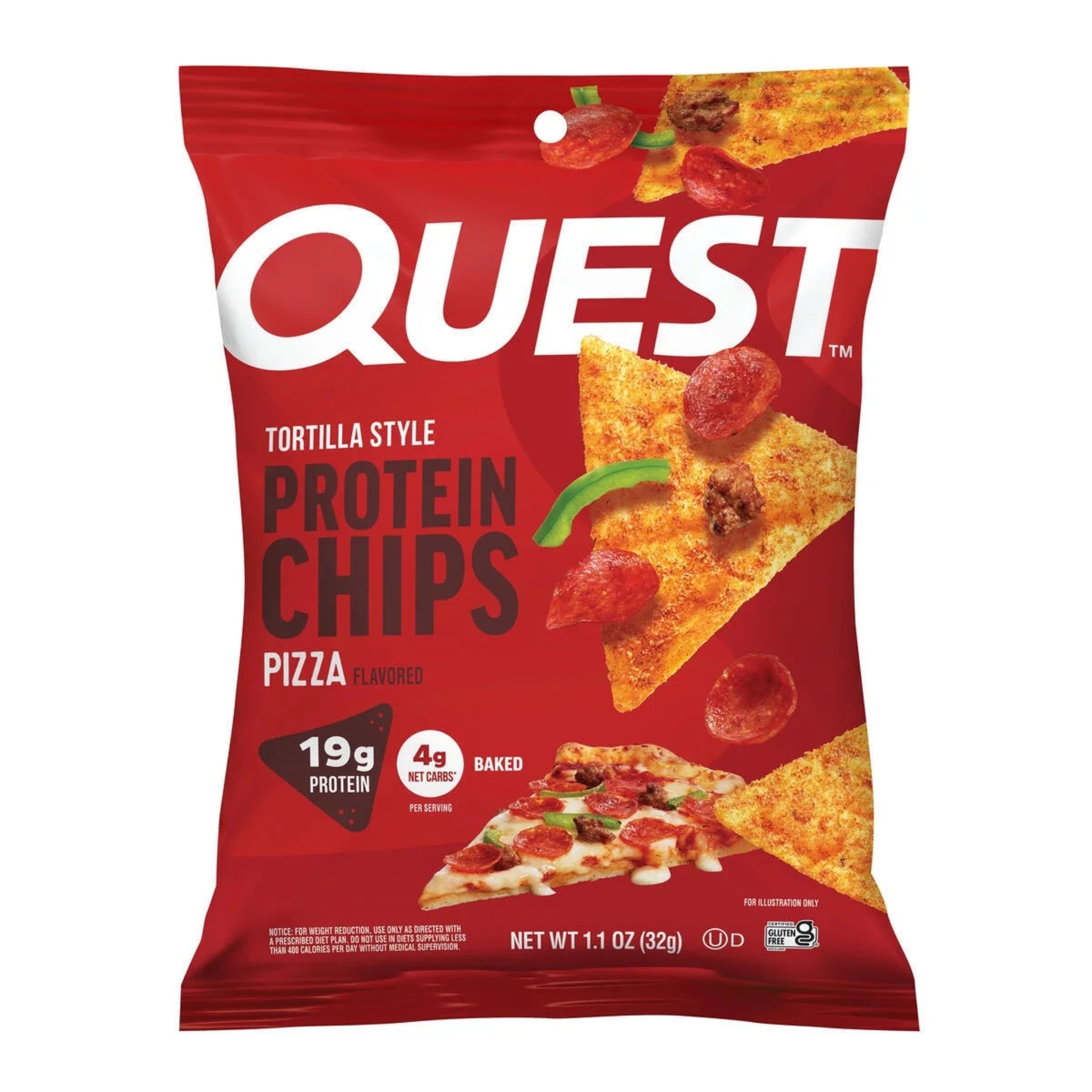 Quest Tortilla Style Protein Chips — Pizza Flavor 1.1oz
