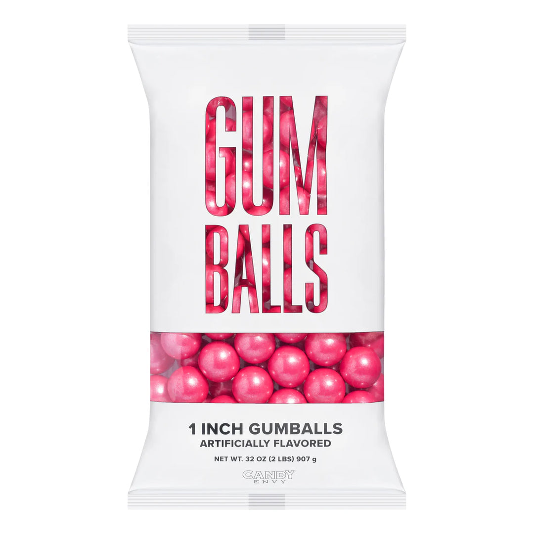 💗✨ Candy Envy 1" Gumball Shimmer Pink – 2lb Bag