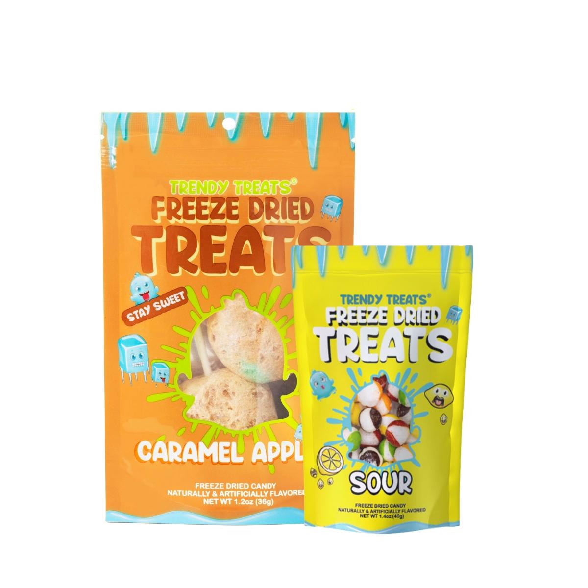 Trendys Top Viral Products Bundles Freeze Dried Treats Caramel Apple Sour Dubai Chocolates Wax Bottles Snack Gift Set for Snack Lovers