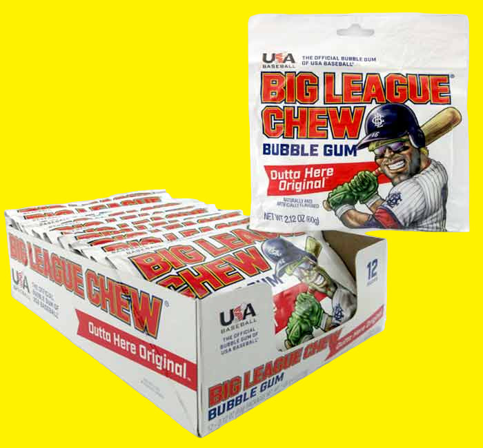 BIG LEAGUE CHEW – PEG BAG ASSORTED FLAVORS
