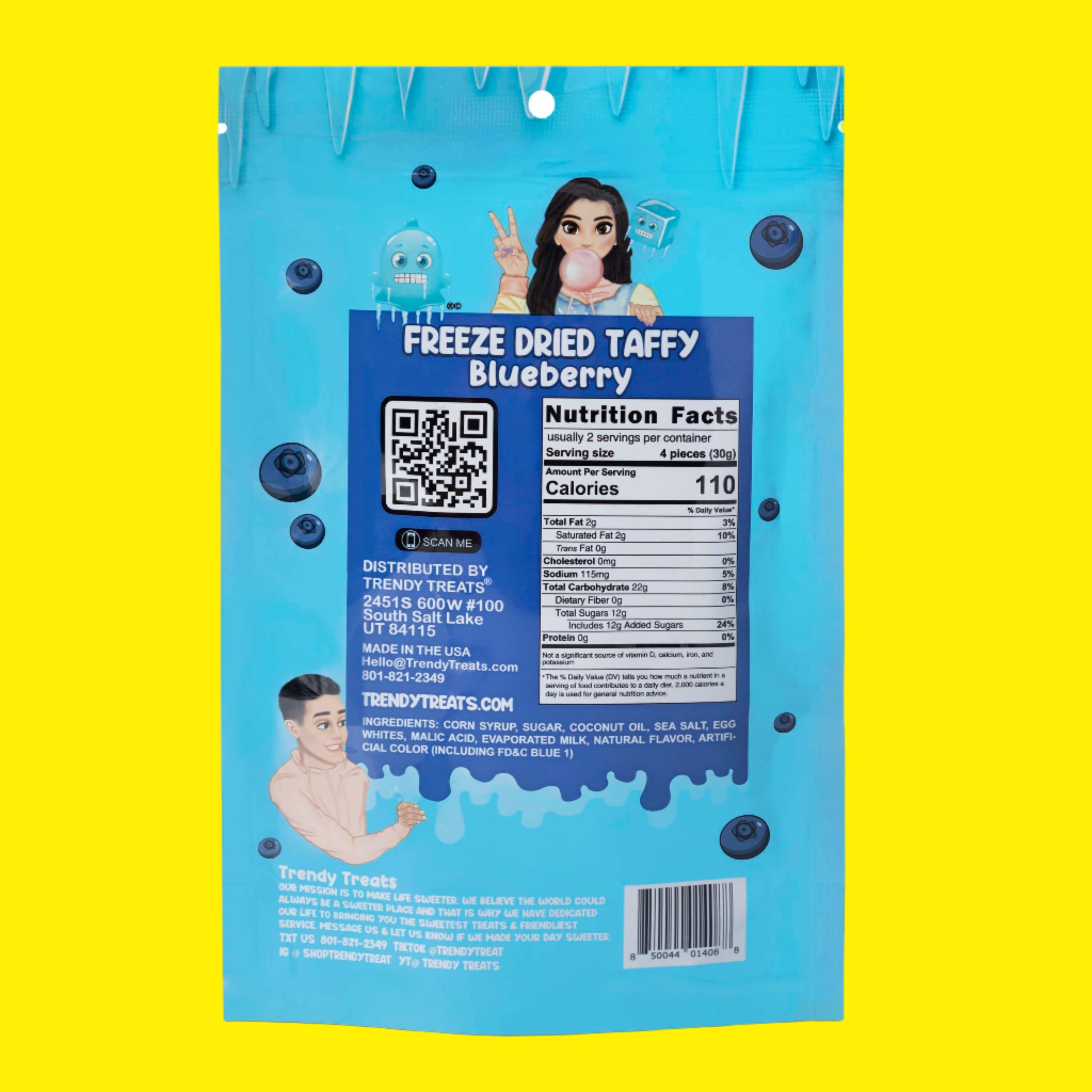 Freeze Dried Taffy Blueberry Flavored