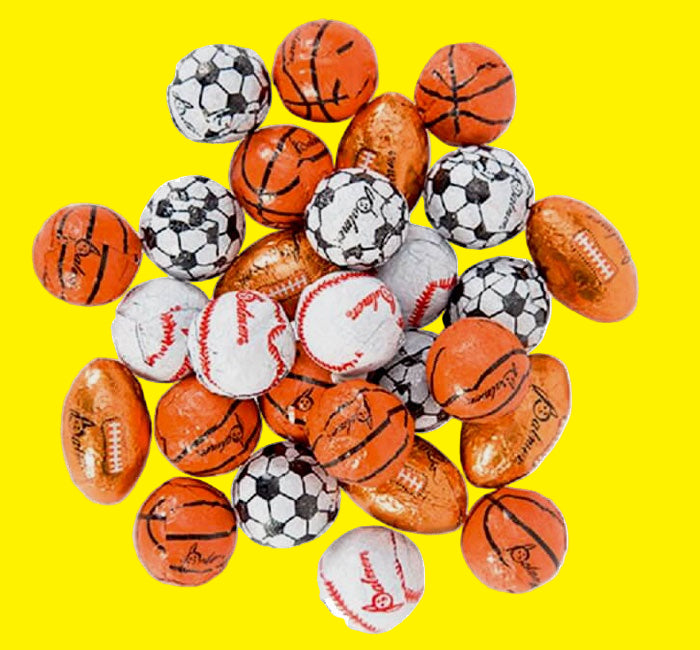 🏈🏀⚽ Chocolatey Sports Balls - 2.21lbs🍫🎉