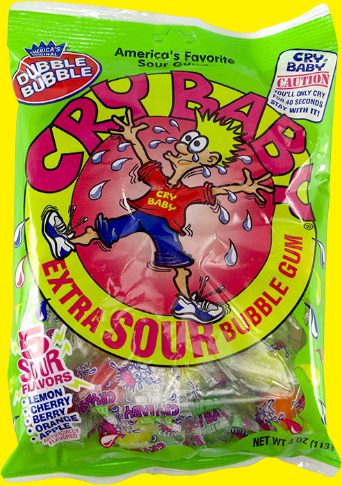 😝 Cry Baby Extra Sour Gumballs - Peg Bag