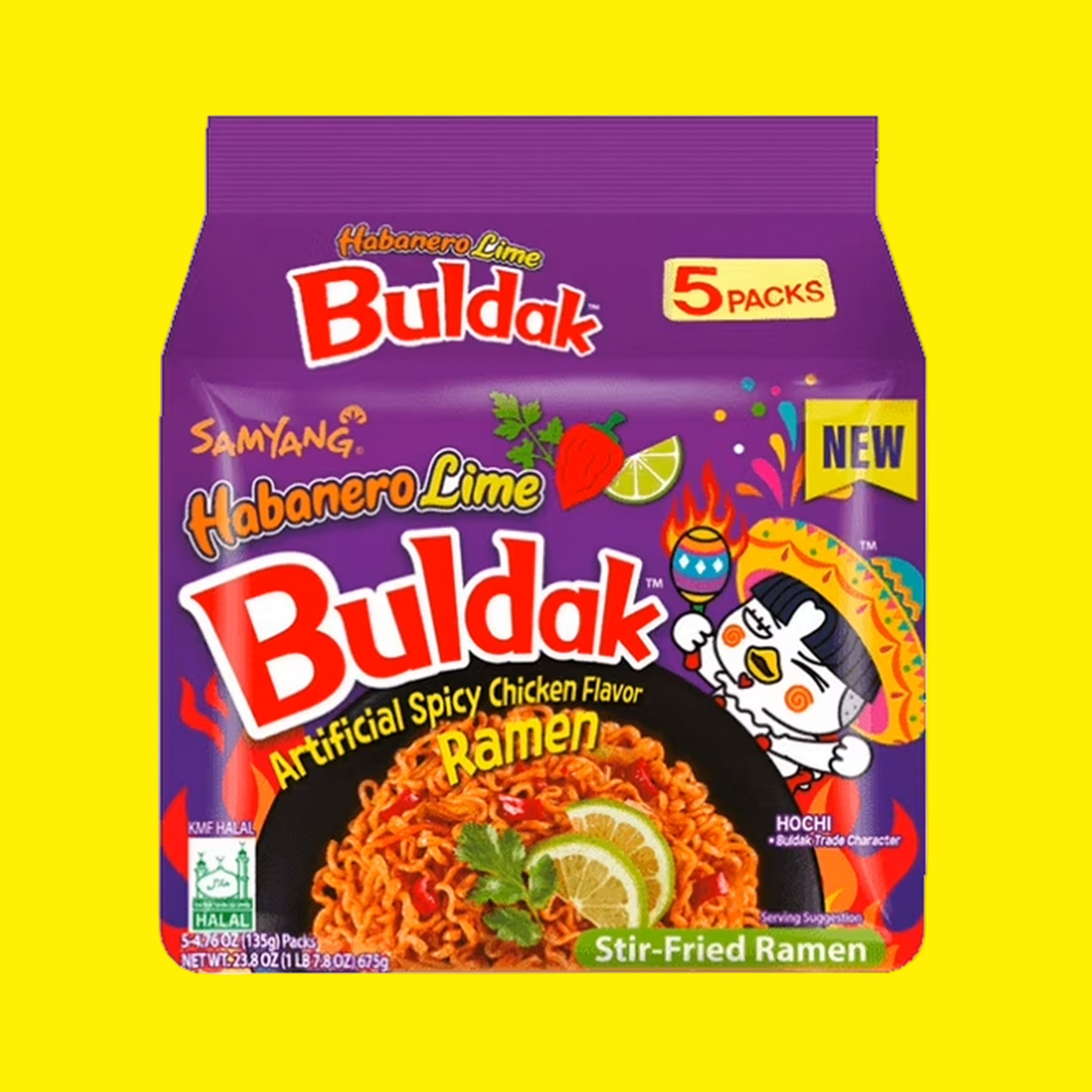 Samyang Habanero Lime Flavor Ramen – 5-Pack (24.7 oz)