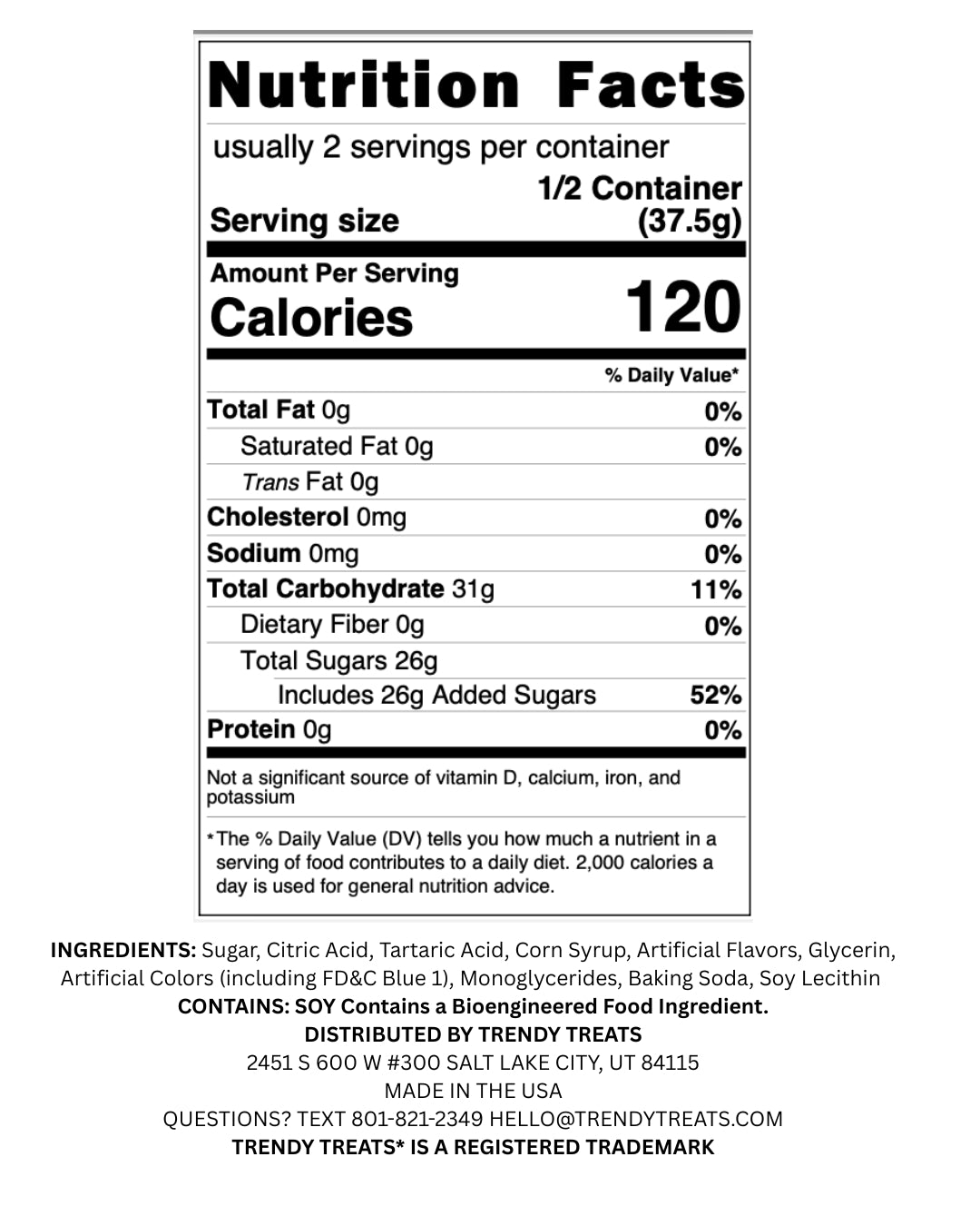 Candy Blue Raspberry Flavored Seasoning Powder 72g