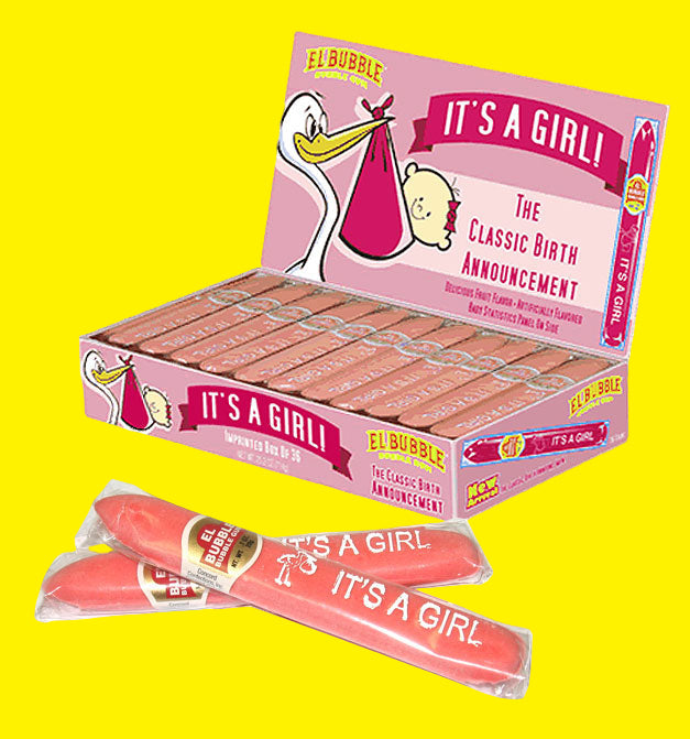 💖 It’s a Girl Bubble Gum Cigar – Sweet Birth Announcement!