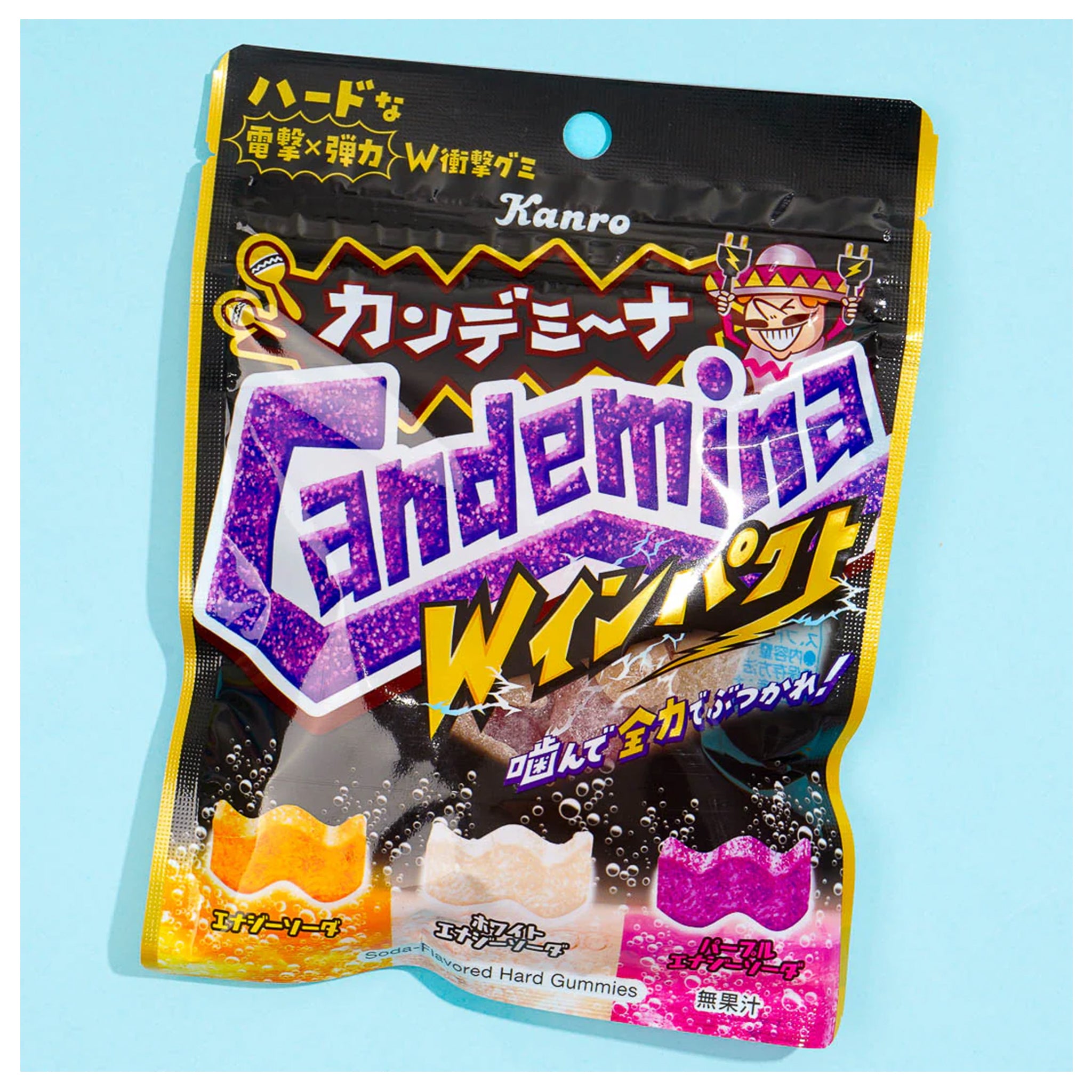 Kanro Carbonated Energy Soda Gummies – 72g Bag