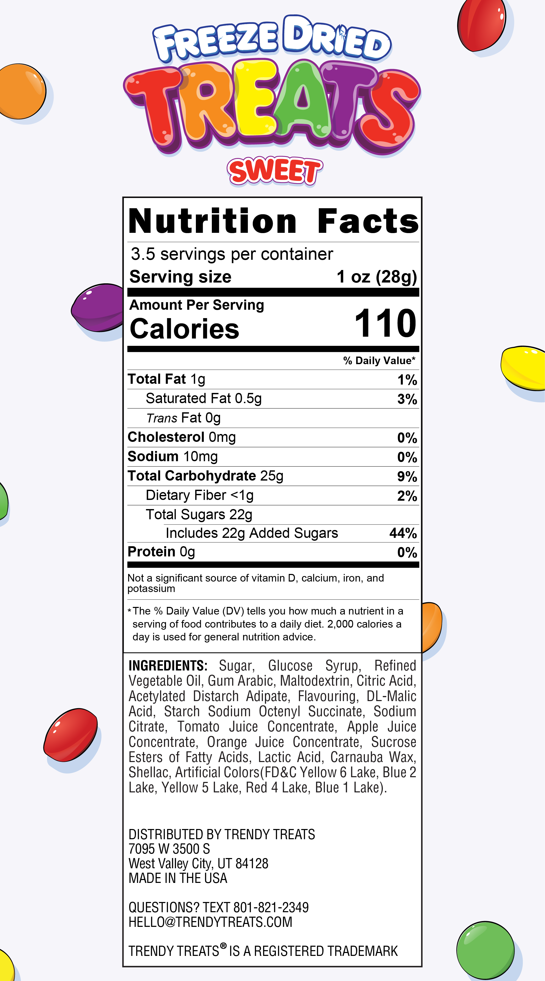 Freeze Dried Rainbow Candy