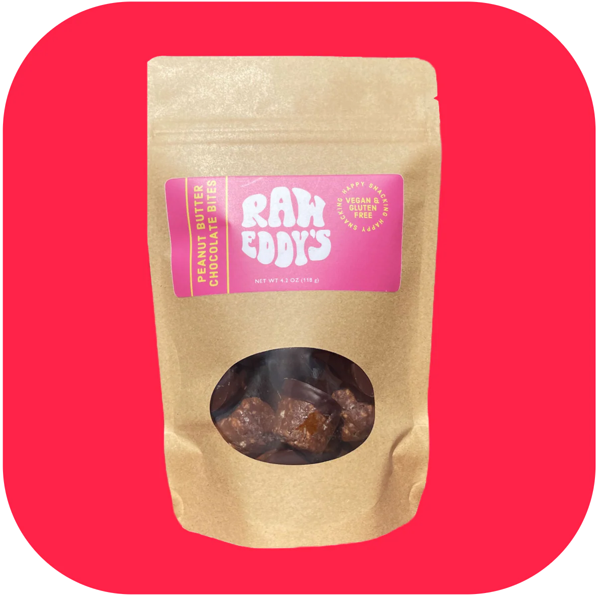 Raw Eddy's Peanut Butter Chocolate Bites-118g