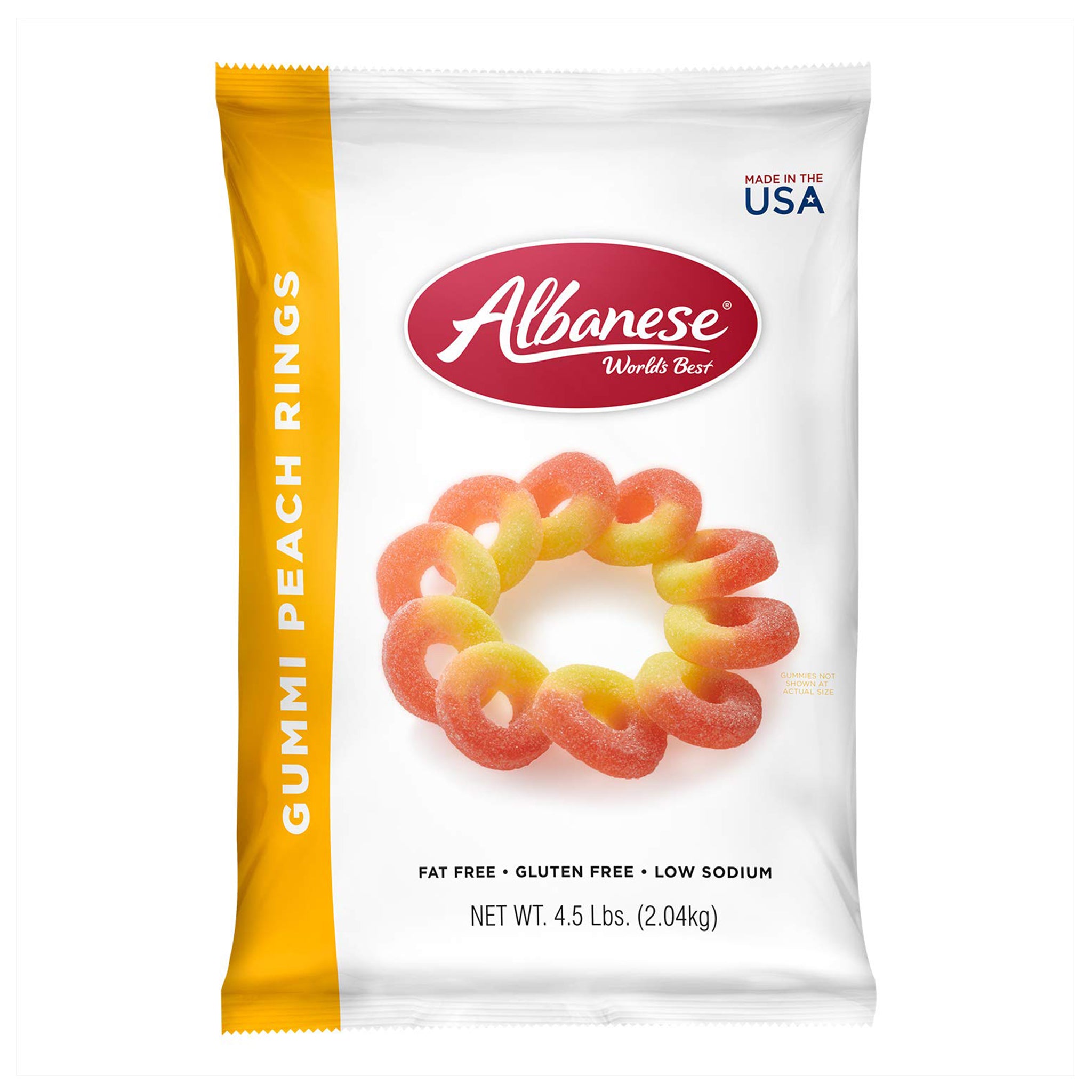 Albanese Peach Rings – 4.5 lb