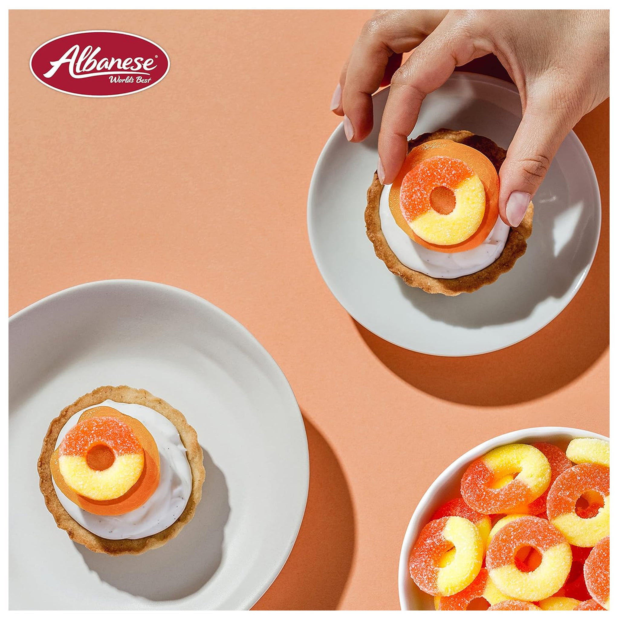 Albanese Peach Rings – 4.5 lb
