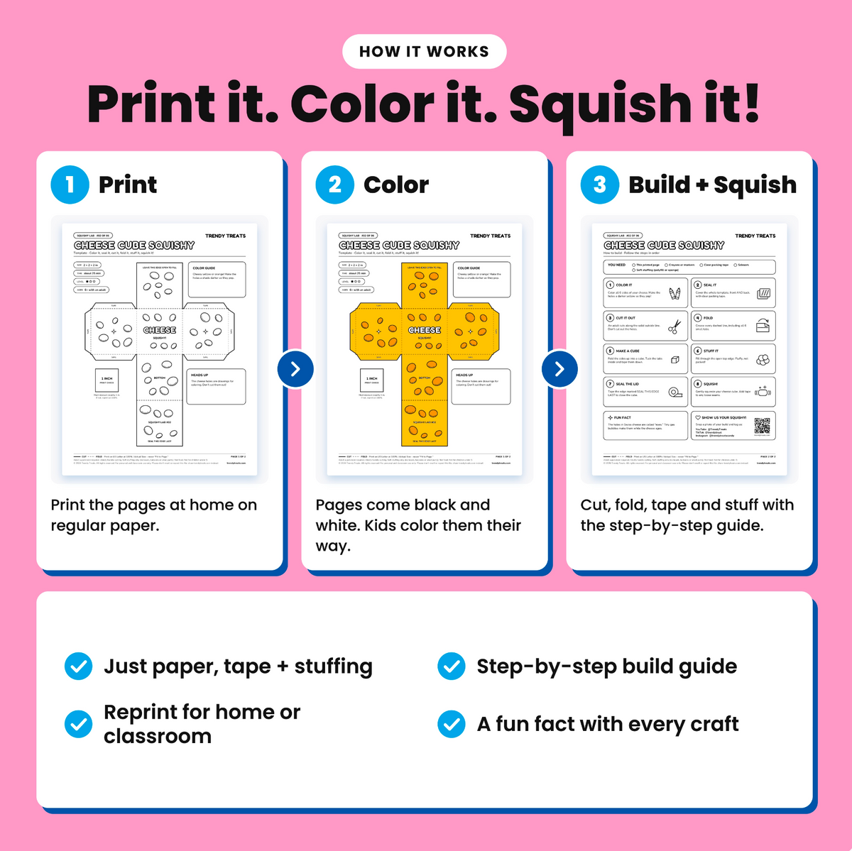 Trendy Treats DIY Squishy Lab | Printable Squishy Toy Templates