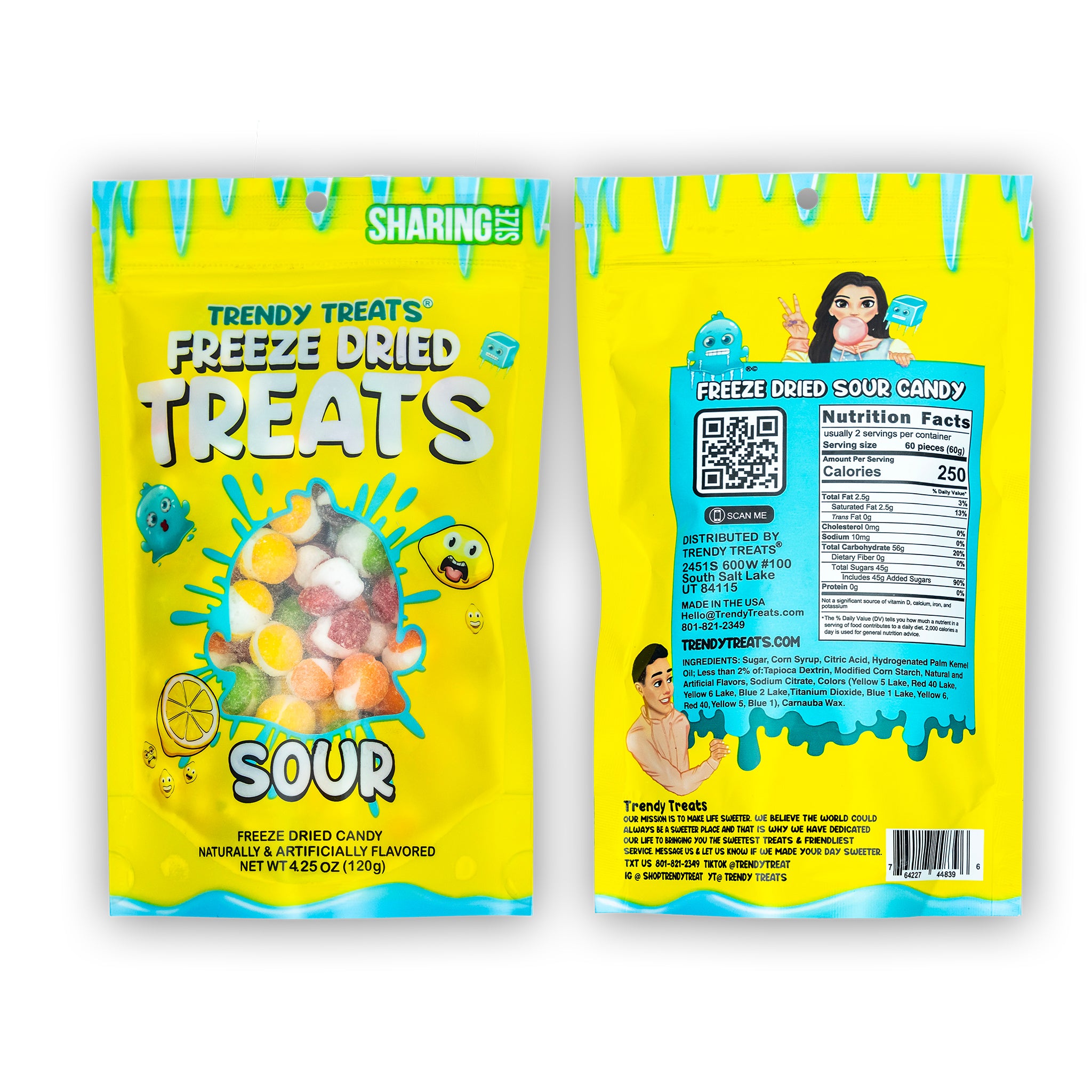 Trendy Treats Freeze Dried Sour Rainbow Candy