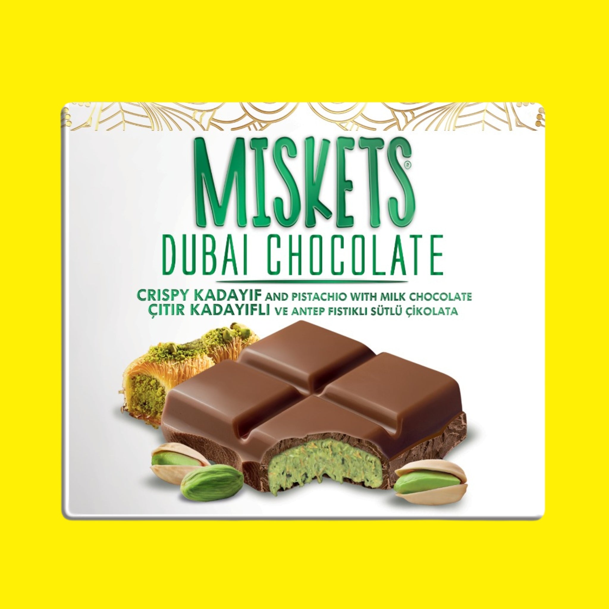 Miskets Dubai Milk Chocolate Bar– 100g