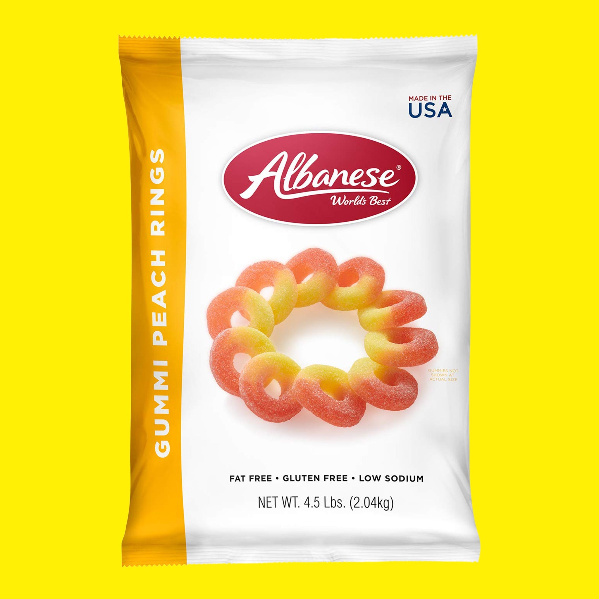 Albanese Peach Rings – 4.5 lb