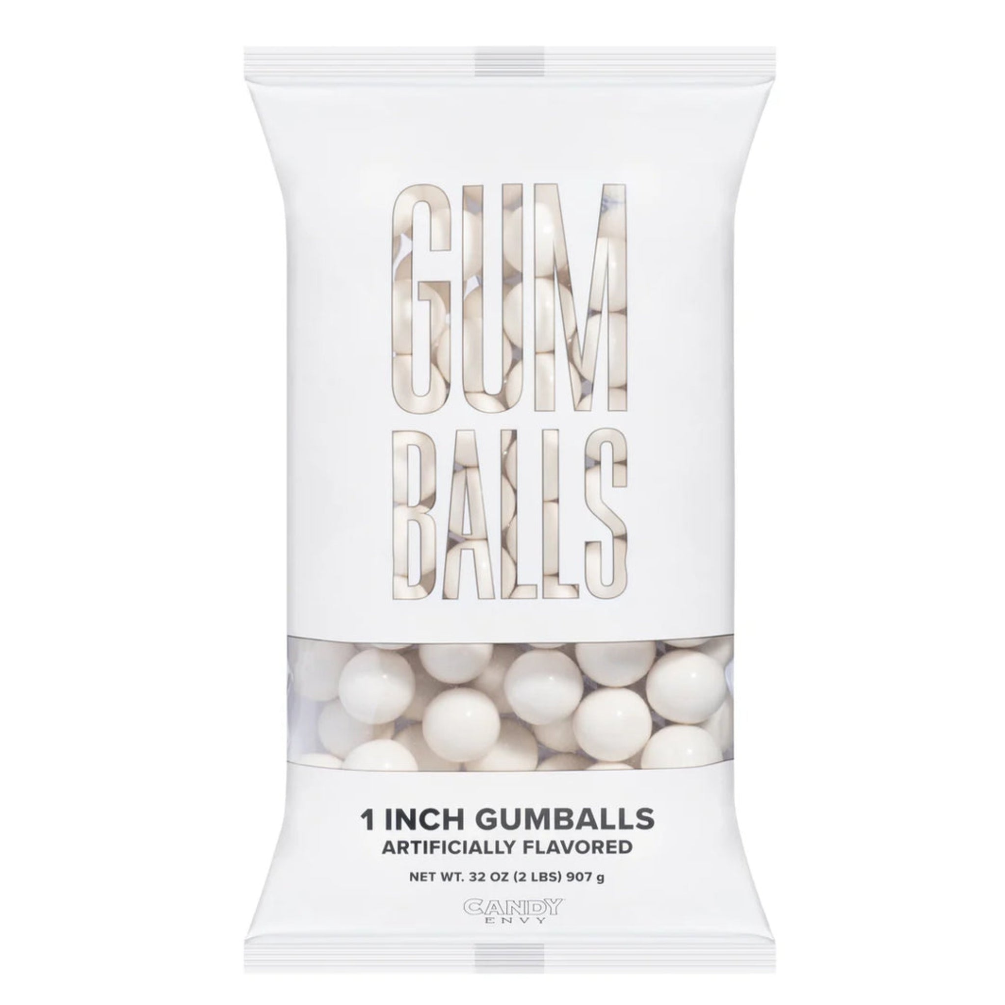 🤍✨ Candy Envy 1" Gumball Shimmer White – 2lb Bag