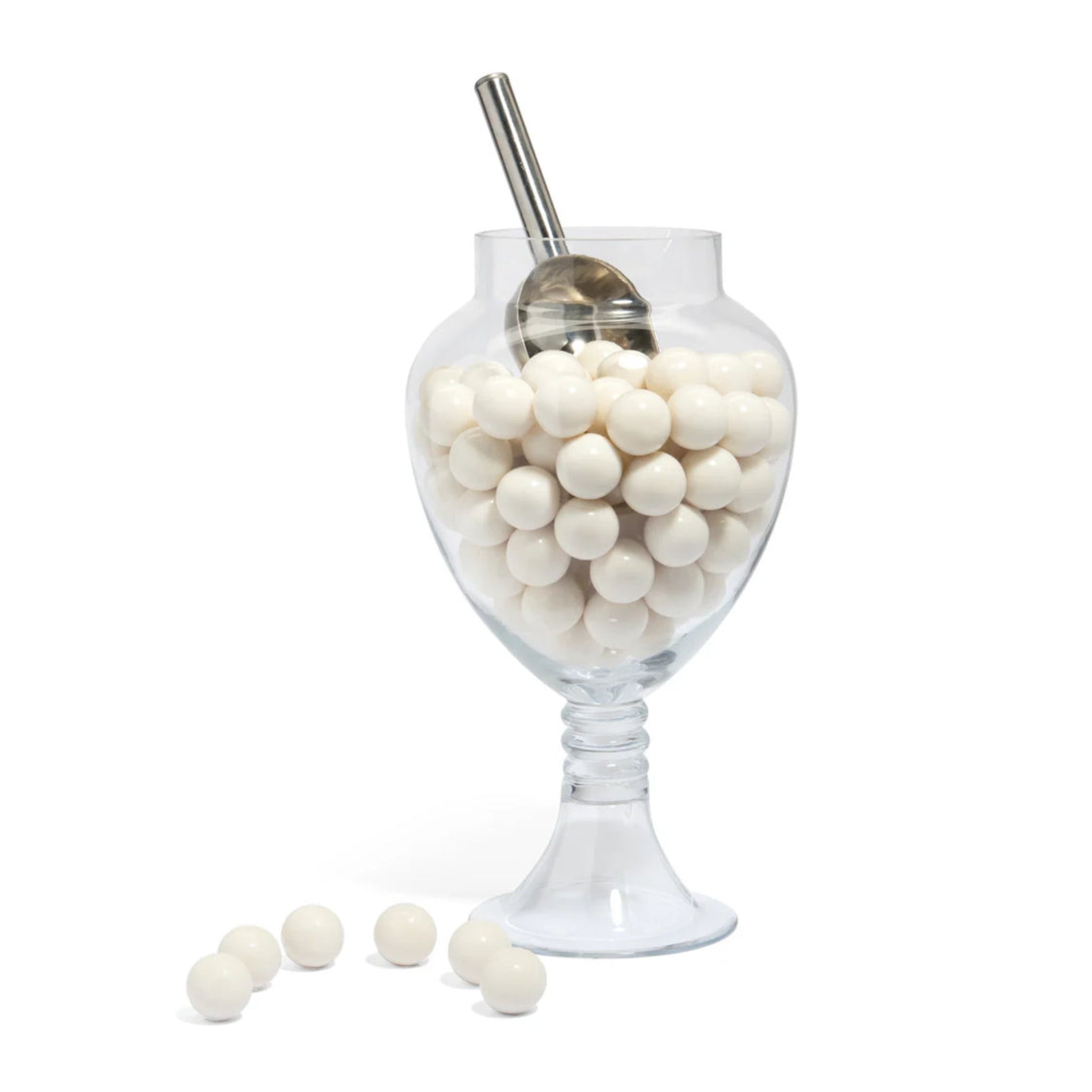 🤍✨ Candy Envy 1" Gumball Shimmer White – 2lb Bag