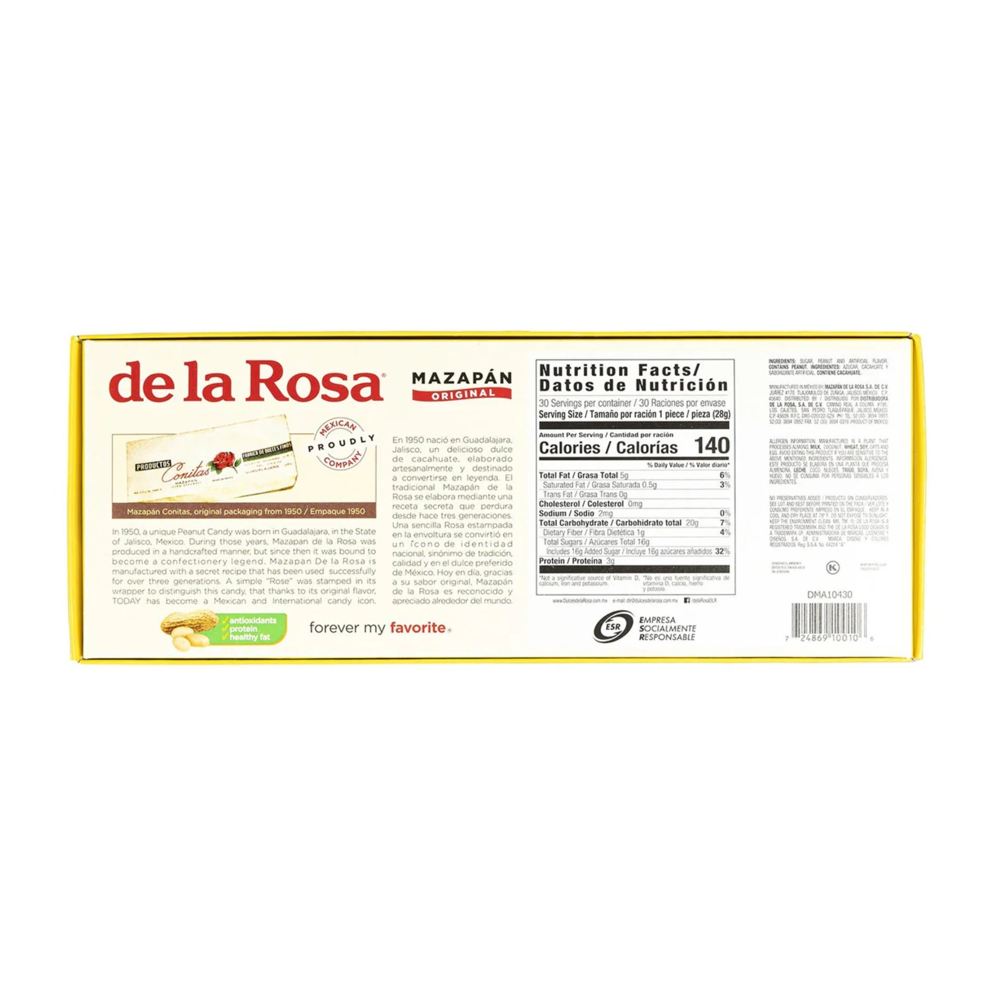 🥜 De La Rosa Mazapán – 30ct Box
