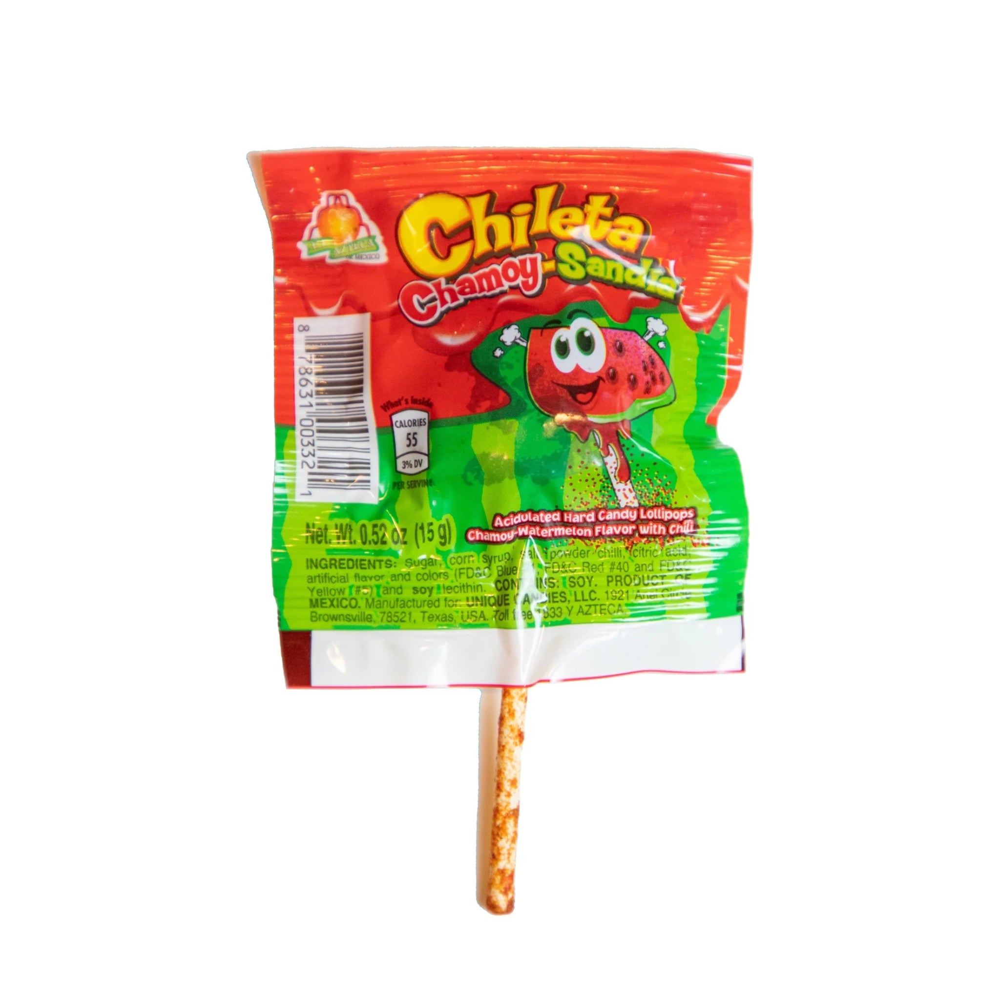 🍉🌶️ Azteca Chileta Chamoy Sandía – 40ct Lollipops