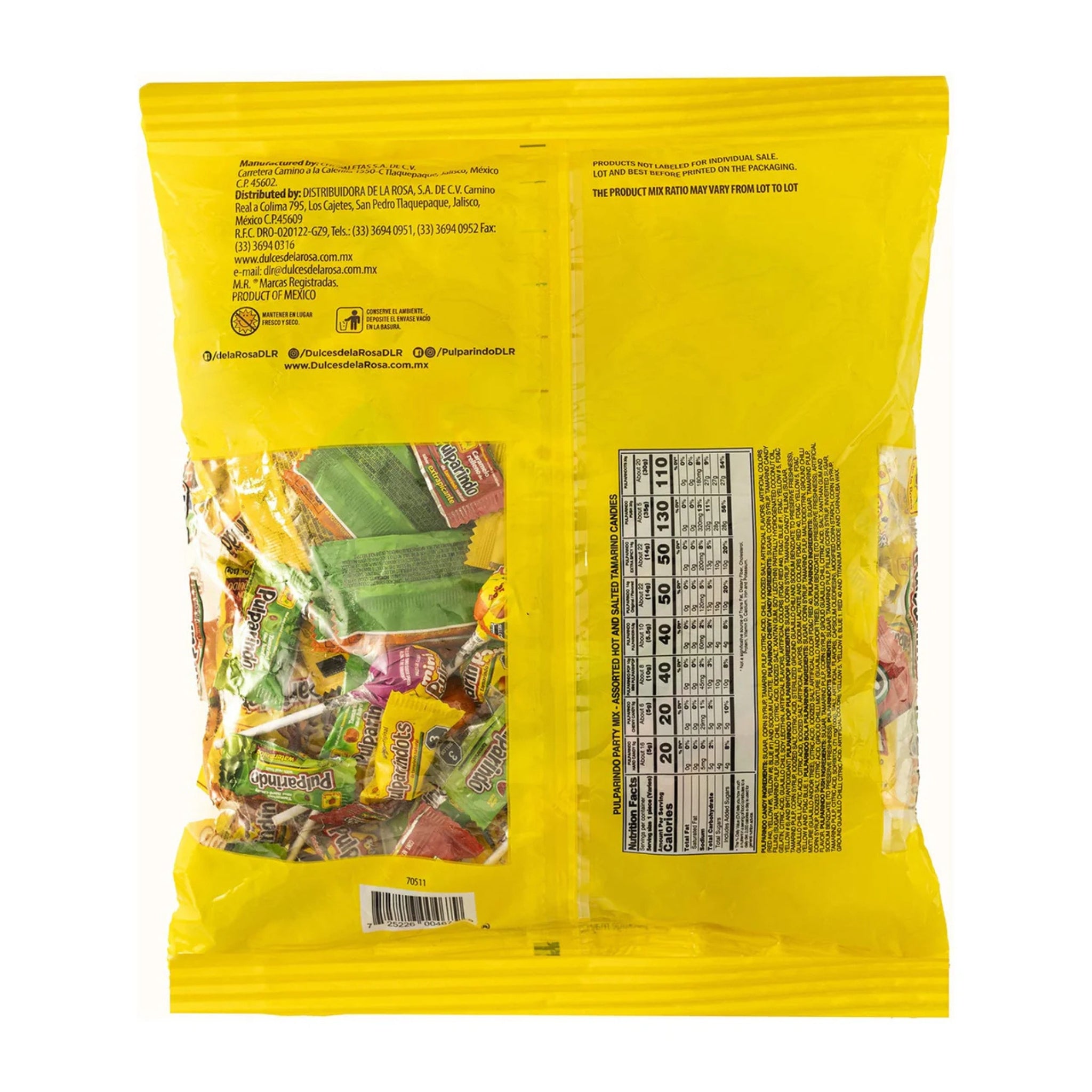 🎉🌶️ De La Rosa Pulparindo Fiesta – 2.6lb Bag