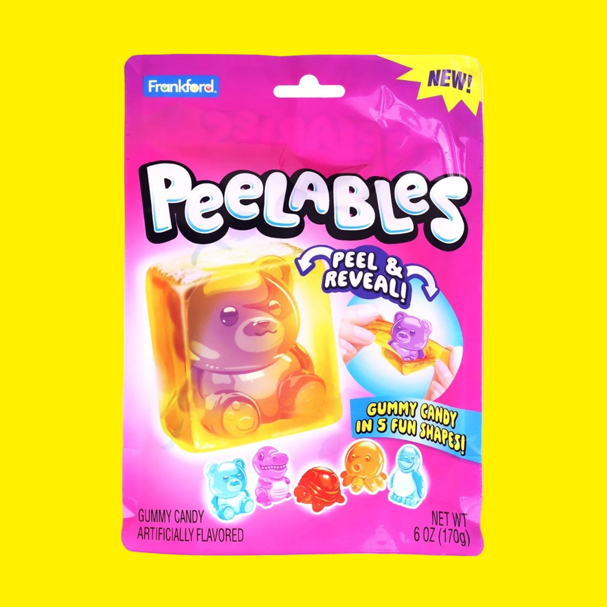 Frankford Peelables Assorted Animal Gummy Candy Bag, 6 oz