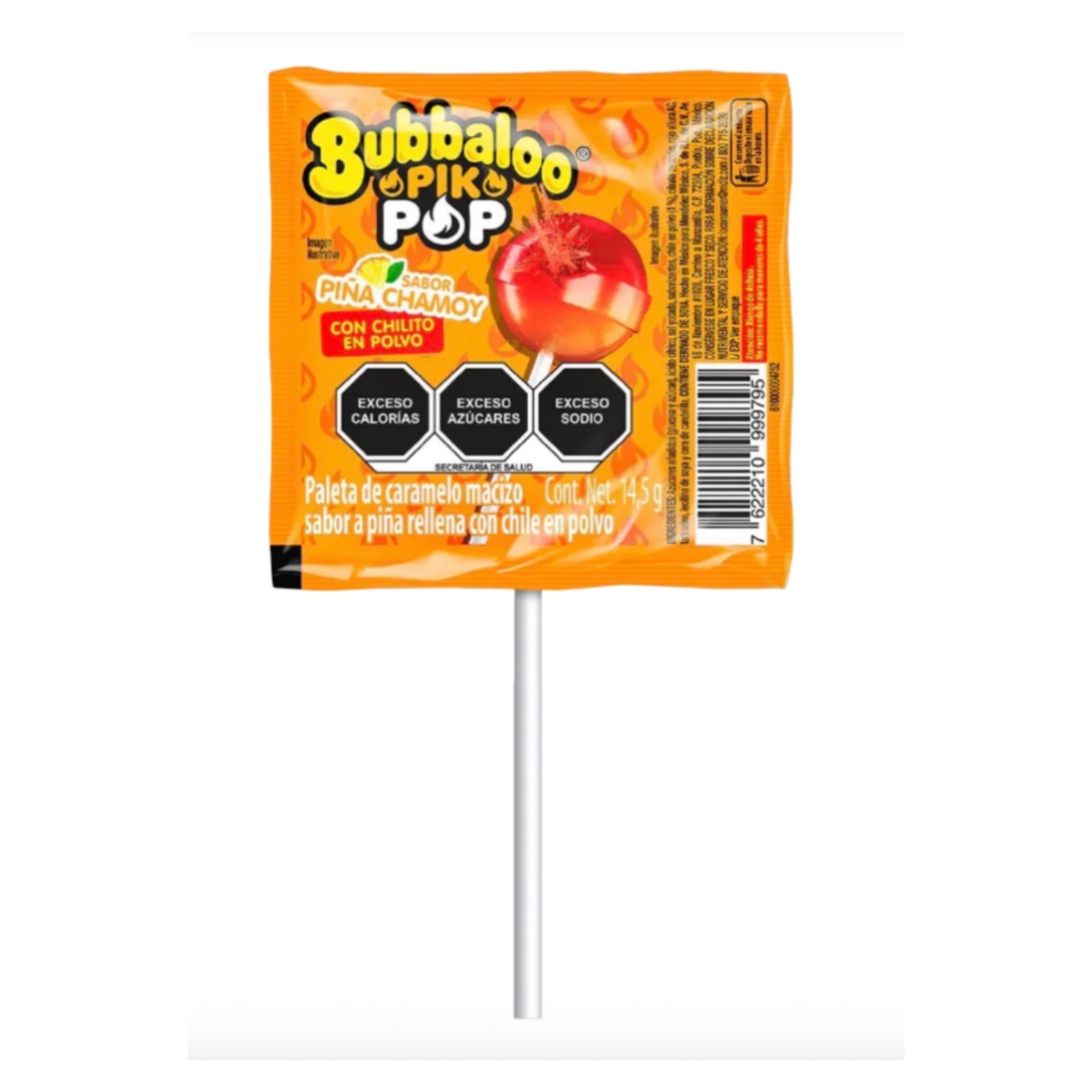 🥭🔥 Bubbaloo Pik Pop Pineapple & Chamoy – 20 ct Bag