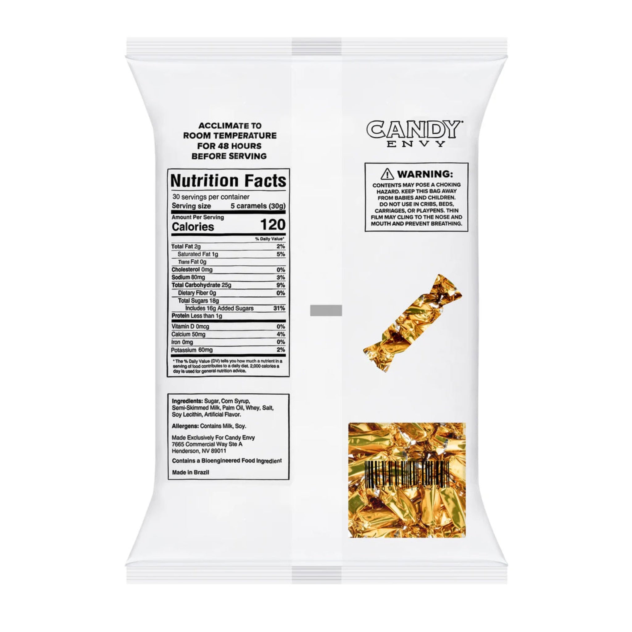 ✨🍬 Candy Envy Caramel Foil Gold – 2lb Bag