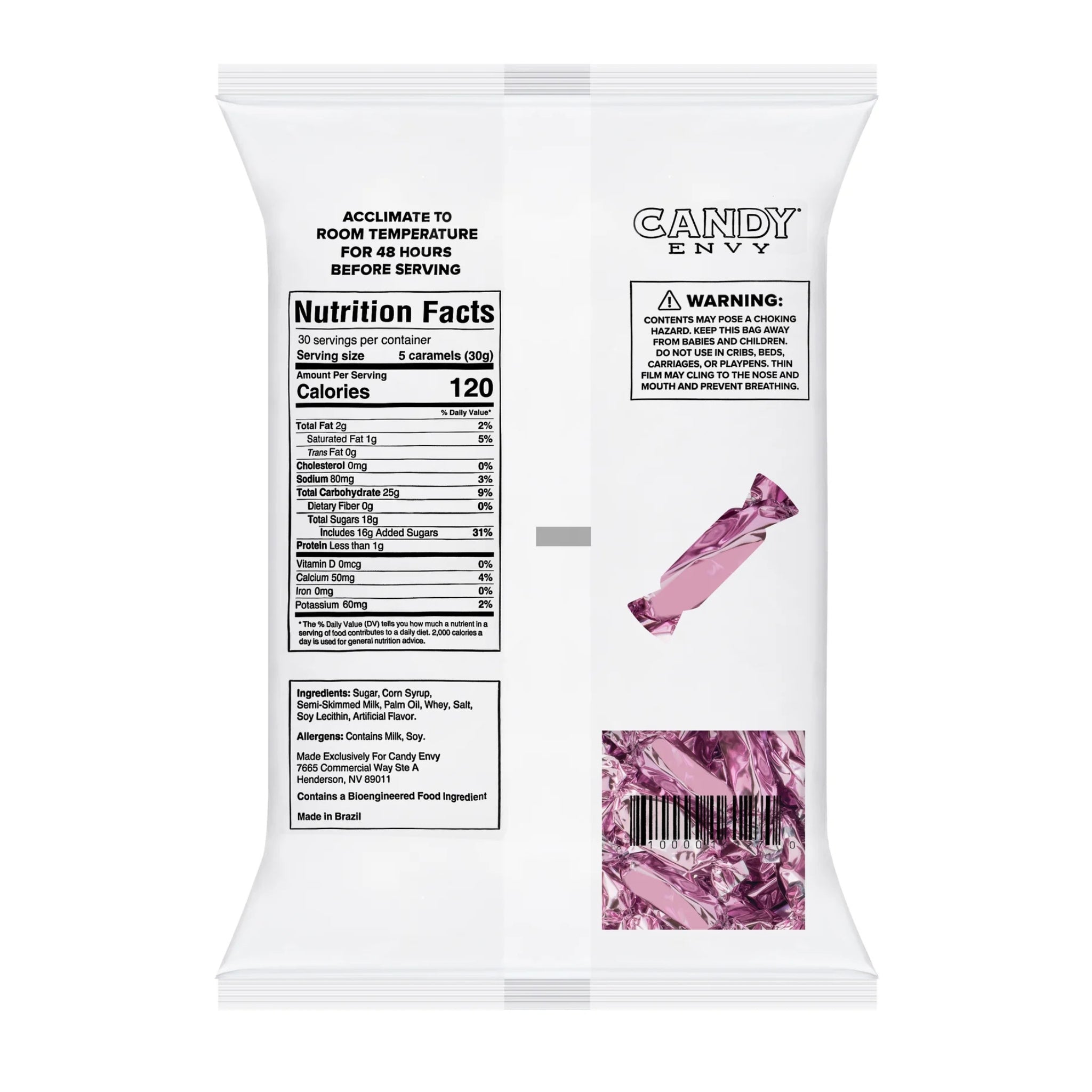 💗✨ Candy Envy Caramel Foil Light Pink – 2lb Bag