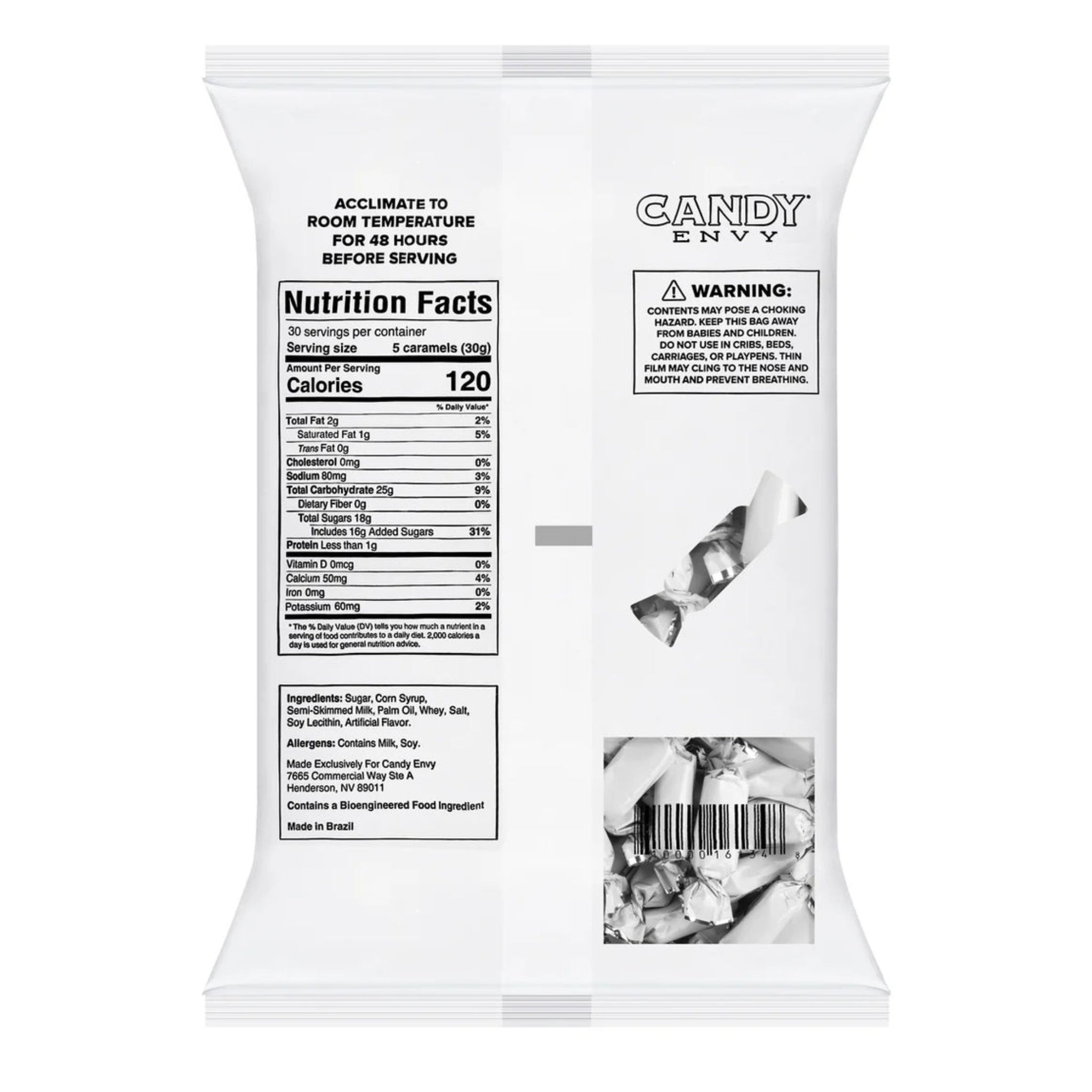 🤍✨ Candy Envy Caramel Foil White – 2lb Bag