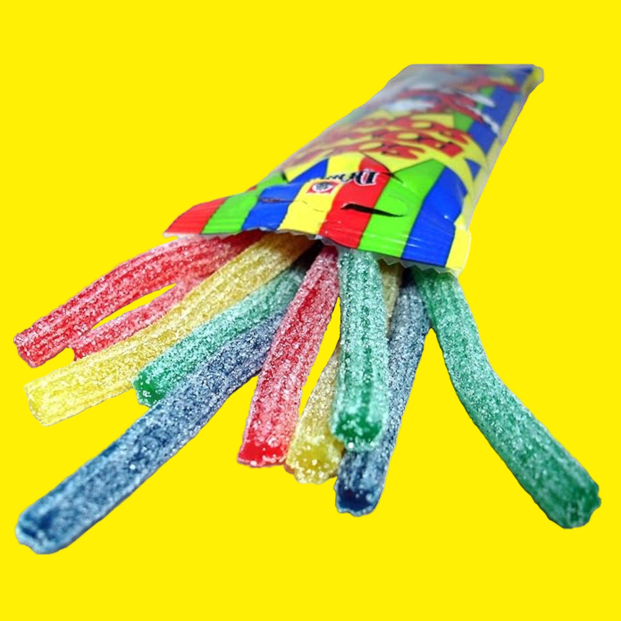 🌈🍬 Sour Power Straws Sortz Rainbow – 1.75oz