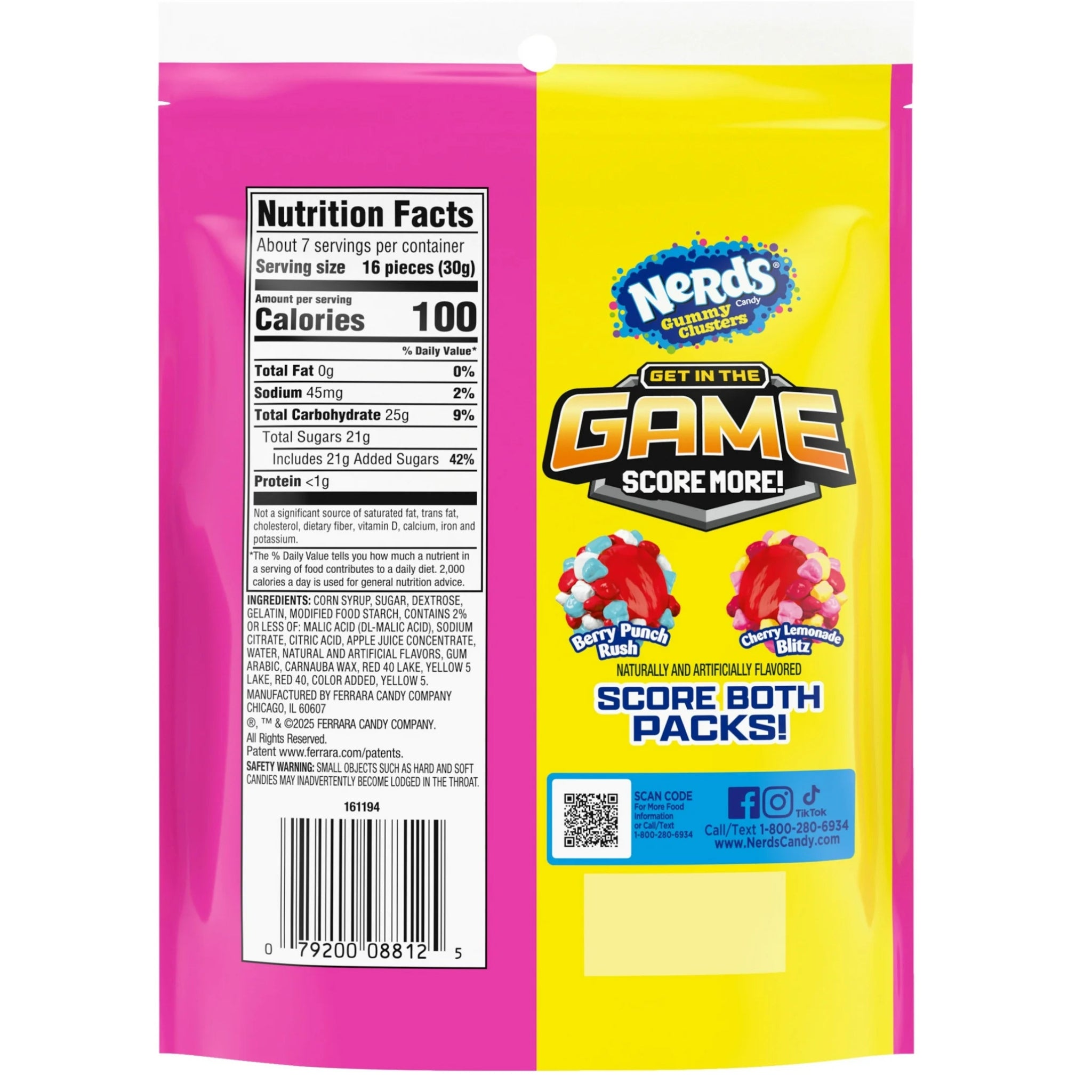 Nerds Gummy Clusters Cherry Lemonade Blitz 8oz Bag