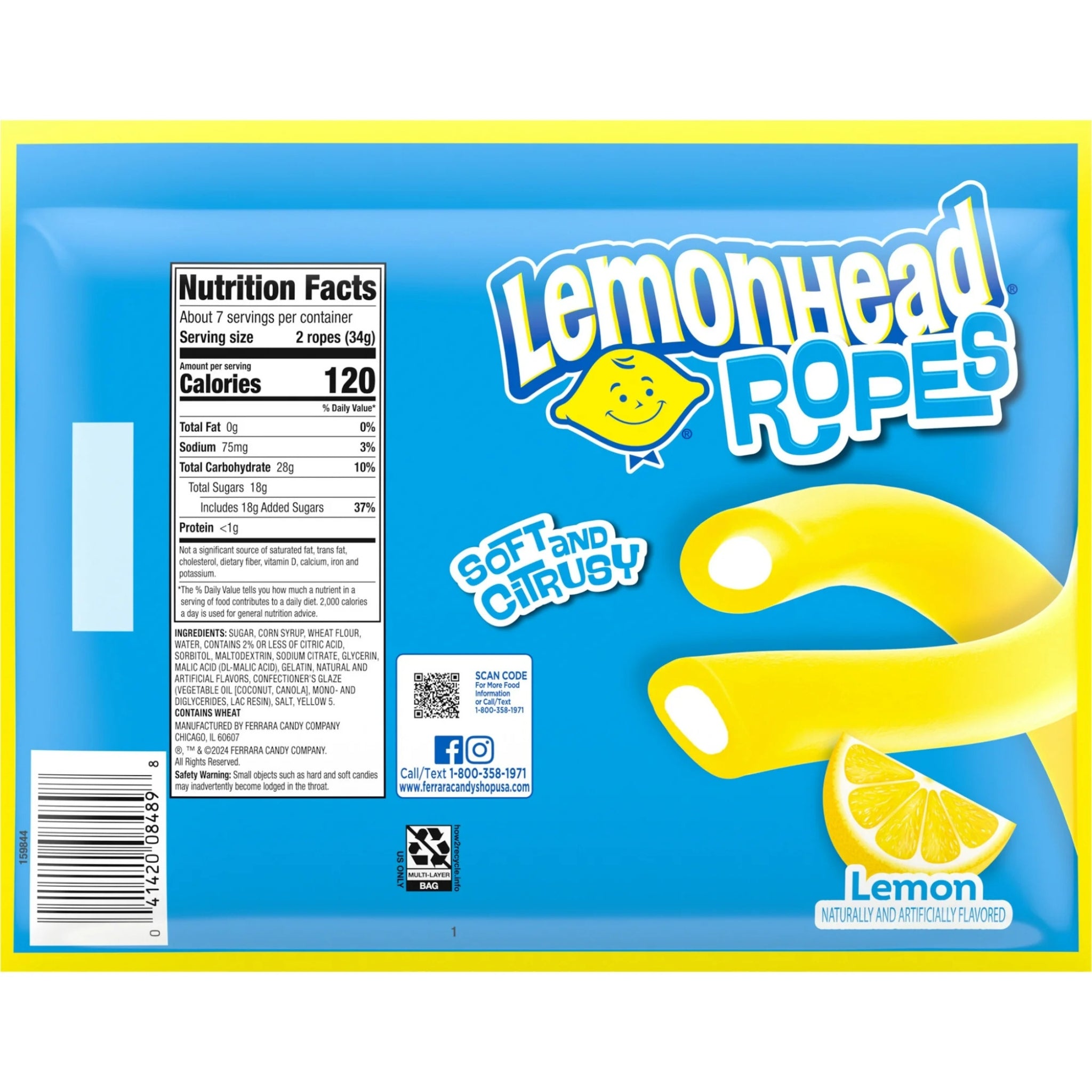 Lemonheads Ropes 9oz bag