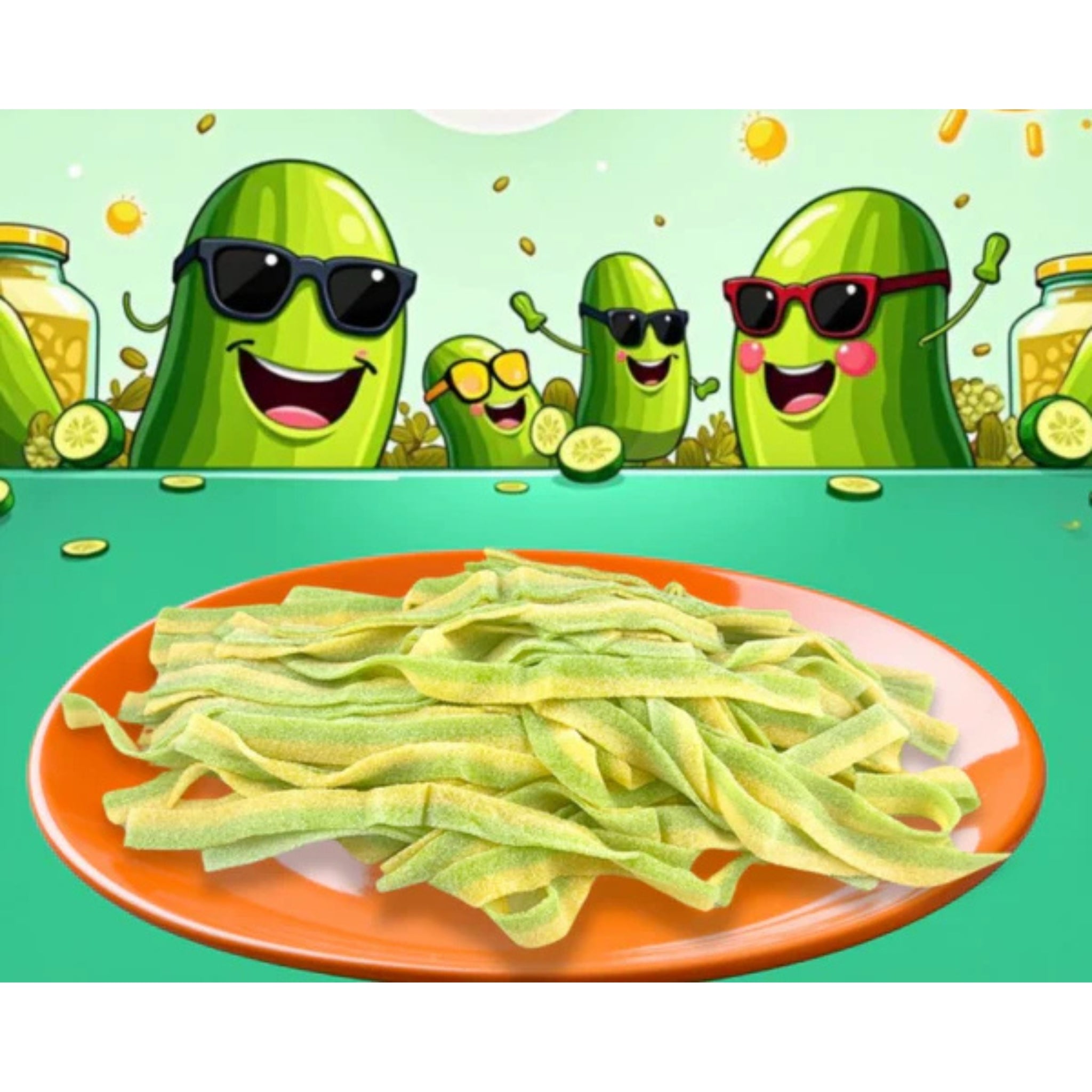 🥒⚡ Sour Power Belts Pickle – 6.6lb Bag