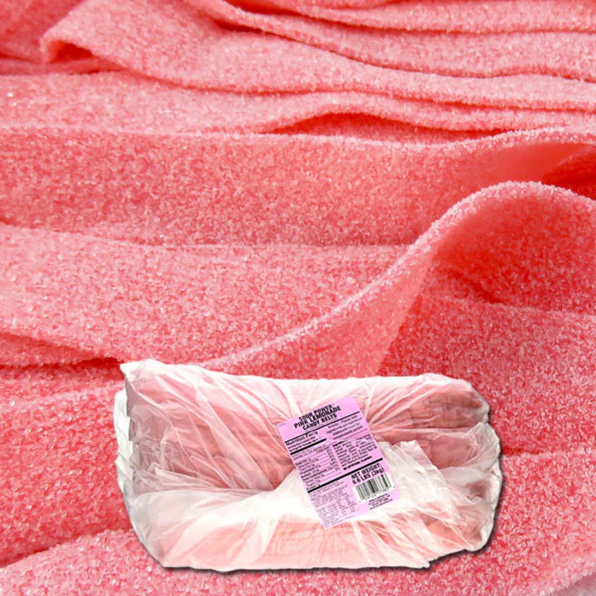 💗🍋 Sour Power Belts Pink Lemonade – 6.6lb Bag