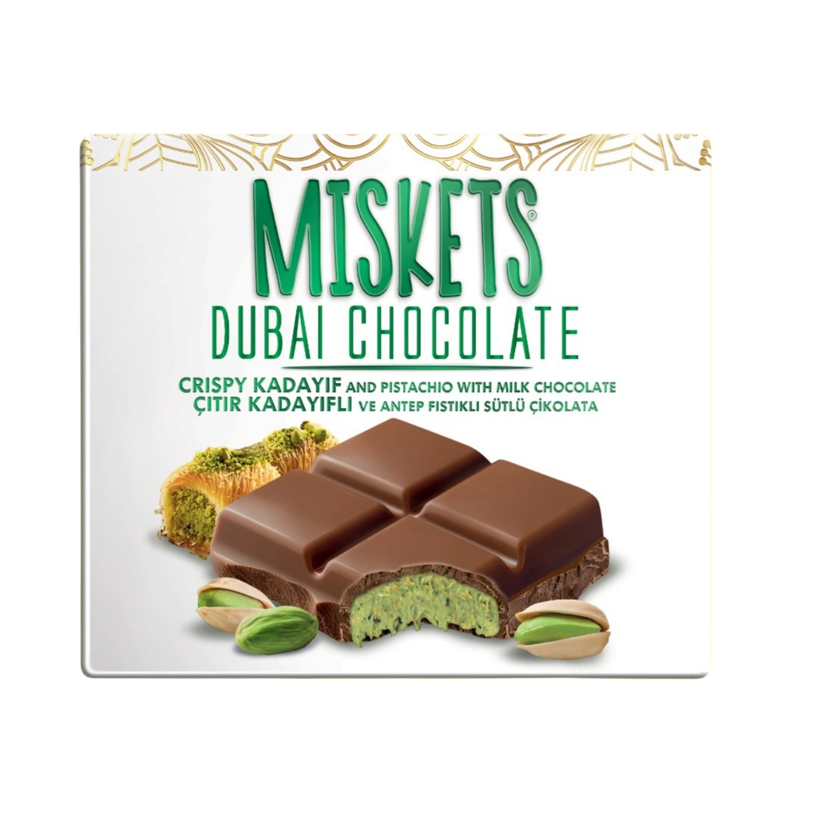 Dubai Chocolate with Roasted Pastry & Pistachios