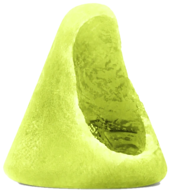 A Green Apple Aura Gem bitten open, showing the gooey center